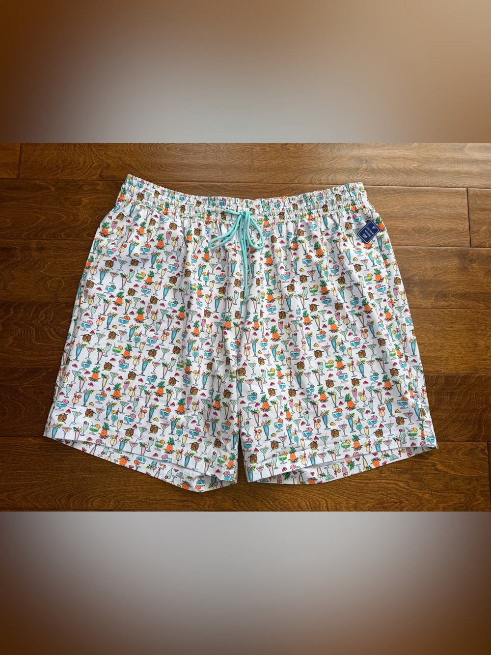 Caribbean Swimwear Trunks Tropical Drinks Shorts Men's Big & Tall Size 2XT